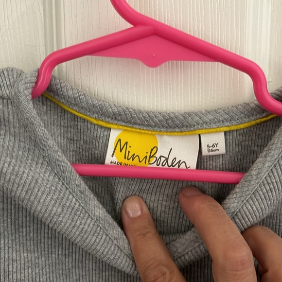 Grey top with blue cotton bottom dress. Star print on bottom. Has pockets 😊 - Picture 3 of 3